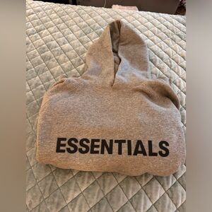 Essentials fear of god hoodie gray size: small